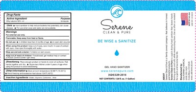 Front Label (Etoh Gel Serene 128)